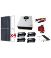 Kit Solar 5000w Con Baterias de Gel  + Soportes de Panel