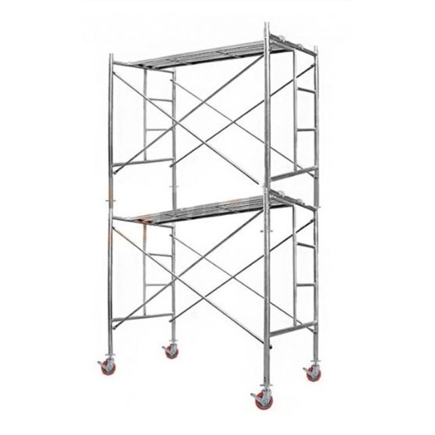 Pack 2 Andamios Galvanizado Profesional Con Tablón Y Ruedas