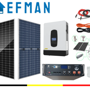 Kit Solar Hogar 6.2KW 48V Off-Grid con Bateria de Litio de 5000W - Intermedio - Lefman